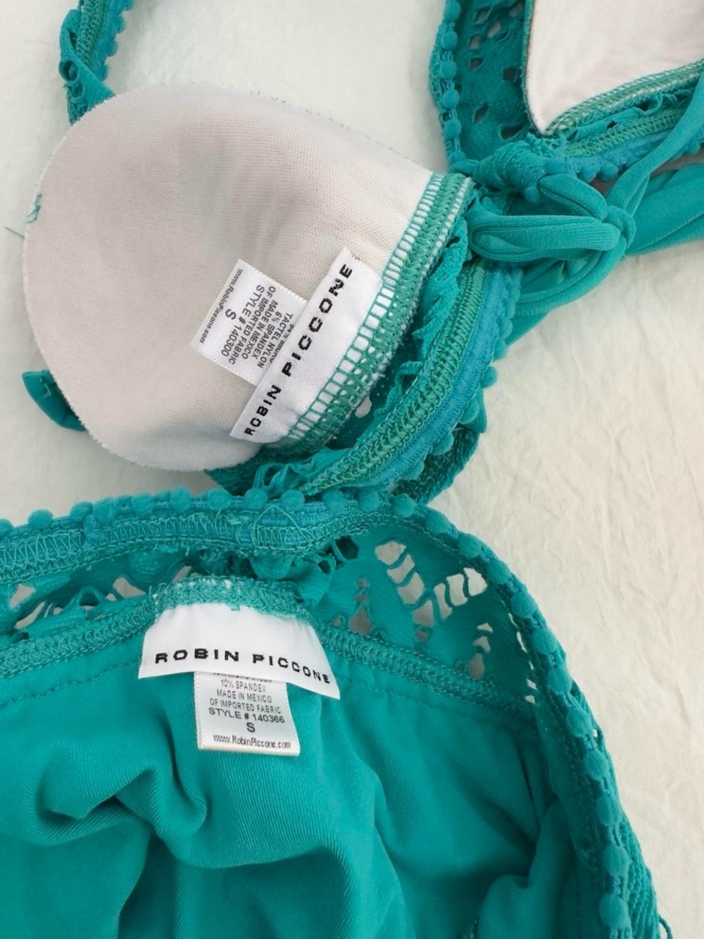 Turquoise Lace Bikini - Picture 5 of 8